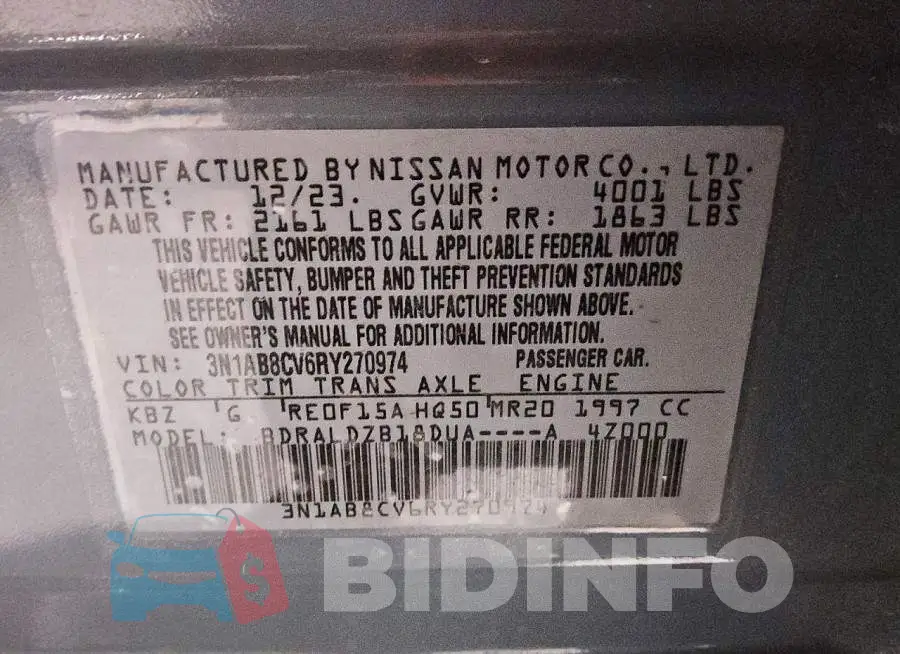 3N1AB8CV6RY270974 Photo# 7