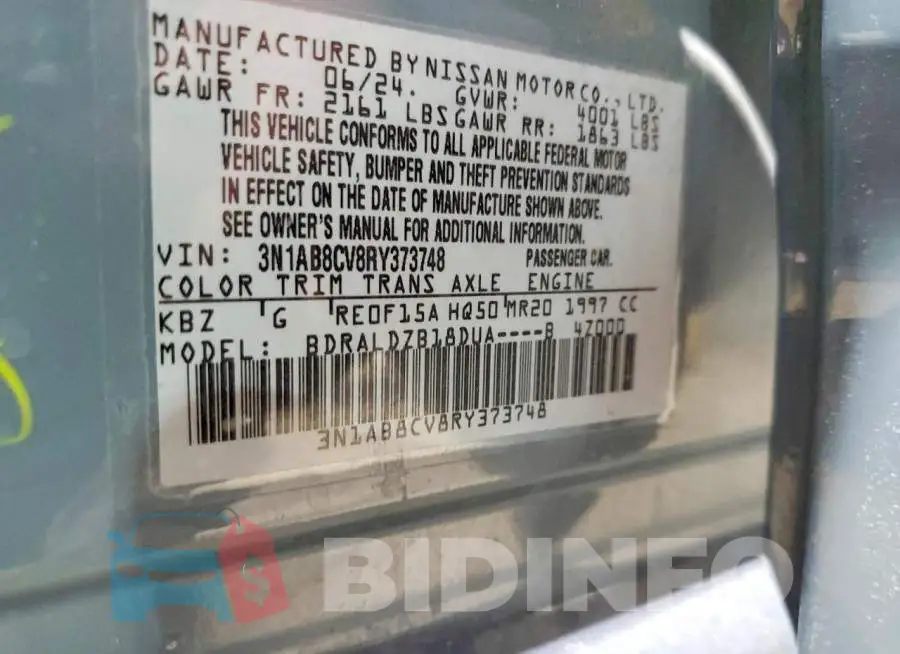 3N1AB8CV8RY373748 Photo# 12