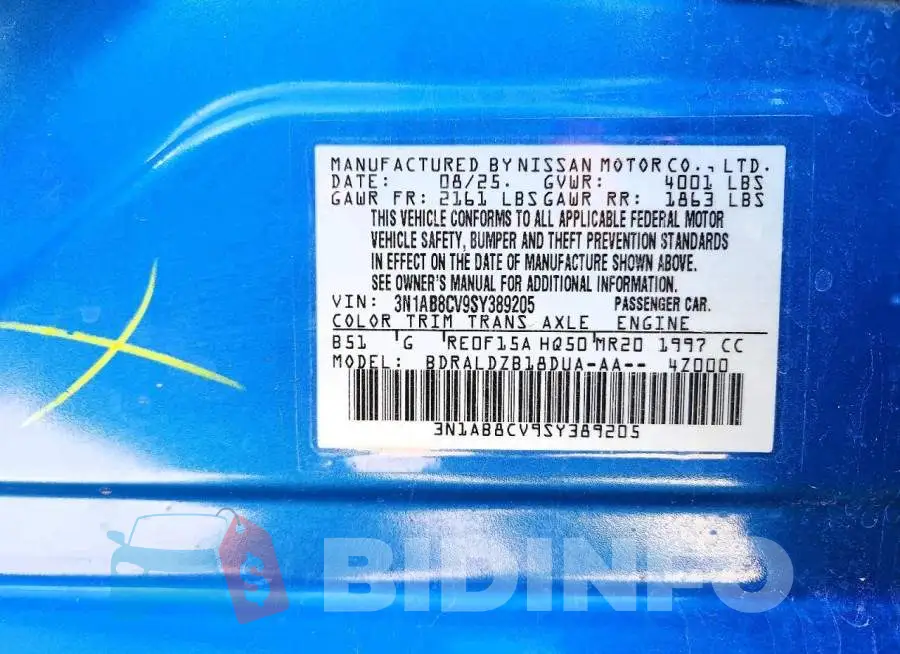3N1AB8CV9SY389205 Photo# 12