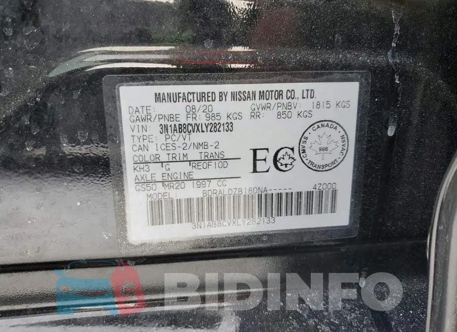 3N1AB8CVXLY282133 Photo# 12