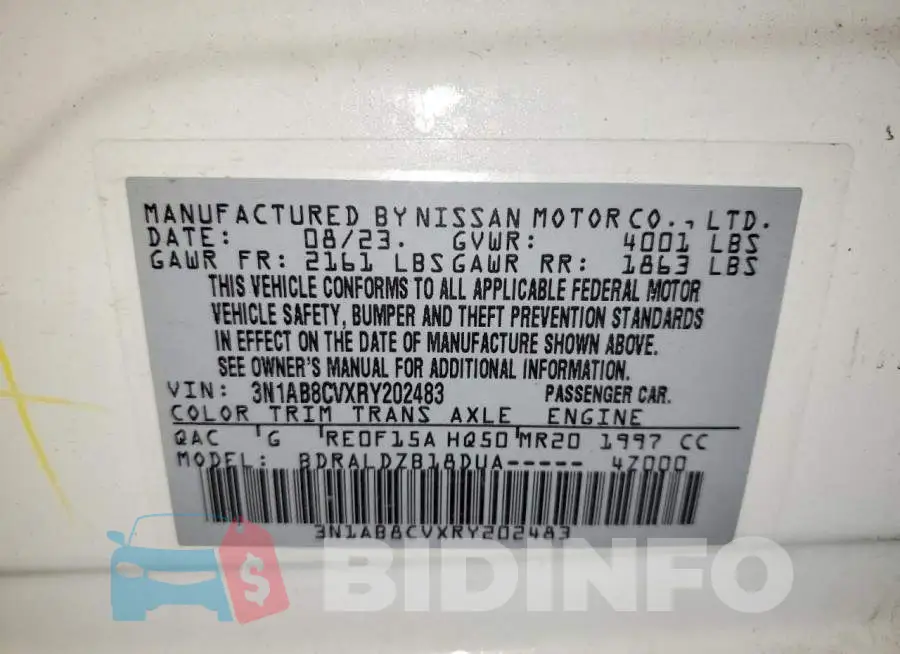 3N1AB8CVXRY202483 Photo# 12