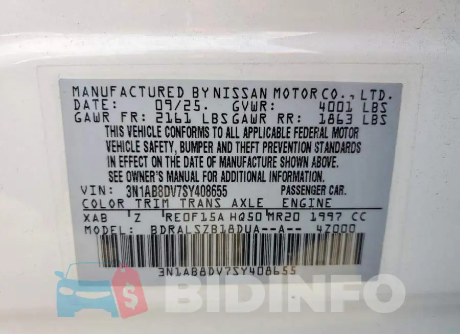 3N1AB8DV7SY408655 Photo# 13