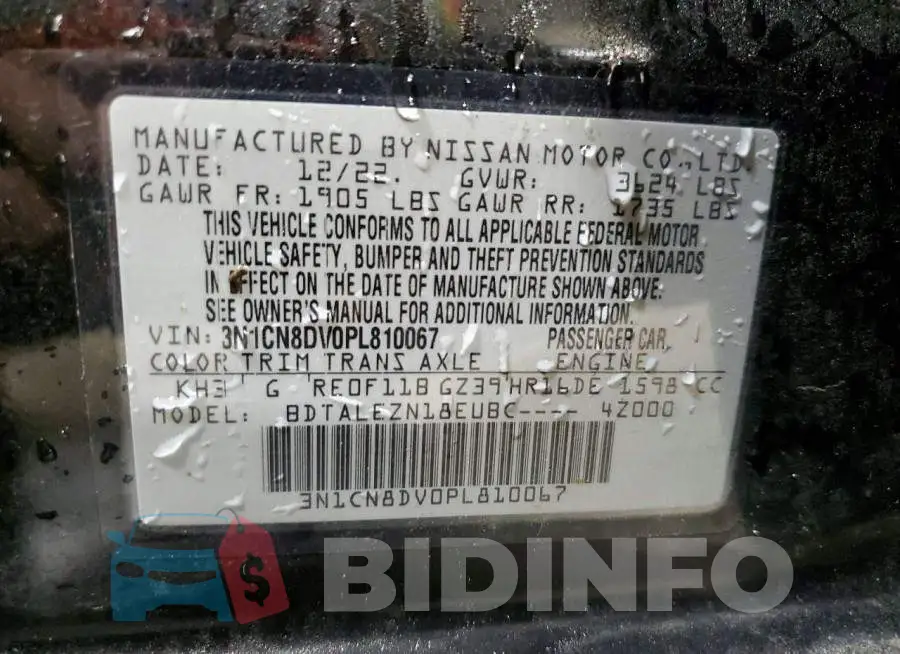 3N1CN8DV0PL810067 Photo# 12