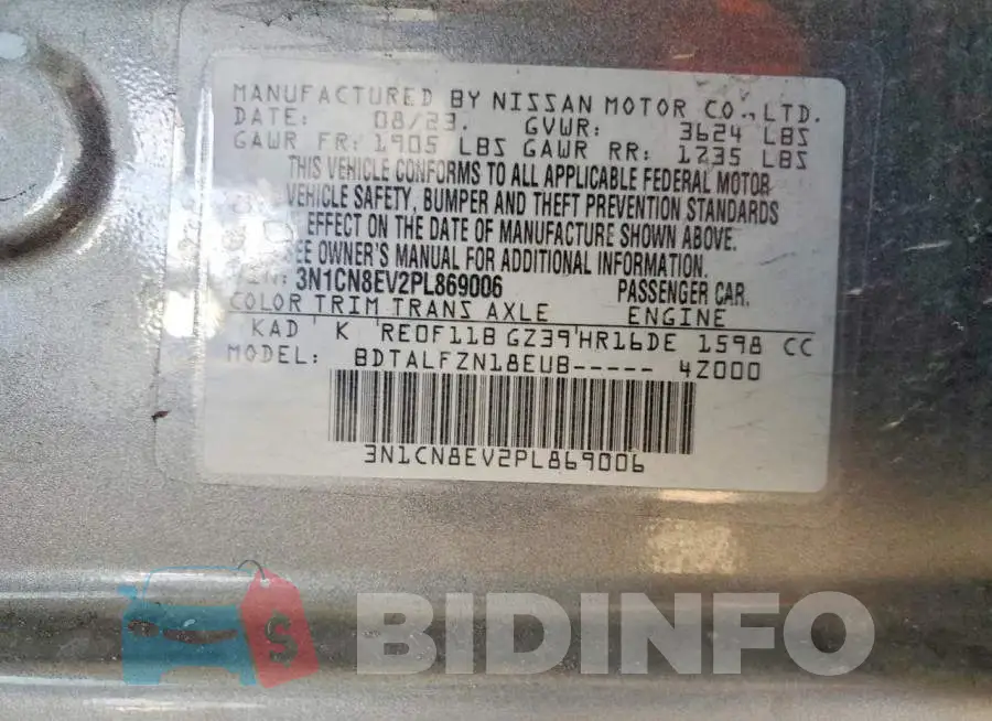3N1CN8EV2PL869006 Photo# 12