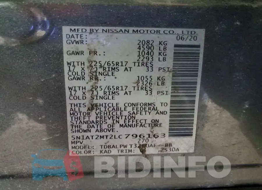5N1AT2MT2LC796163 Photo# 13