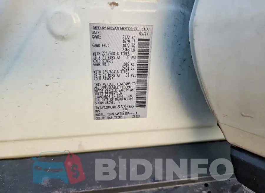 5N1AT2MV3HC833567 Photo# 12
