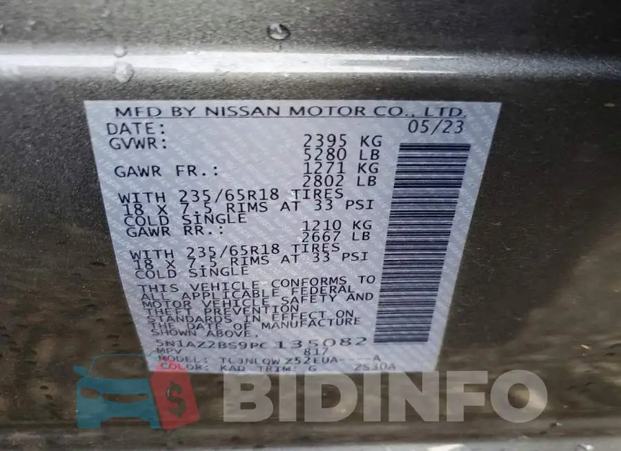 5N1AZ2BS9PC135082 Photo# 13
