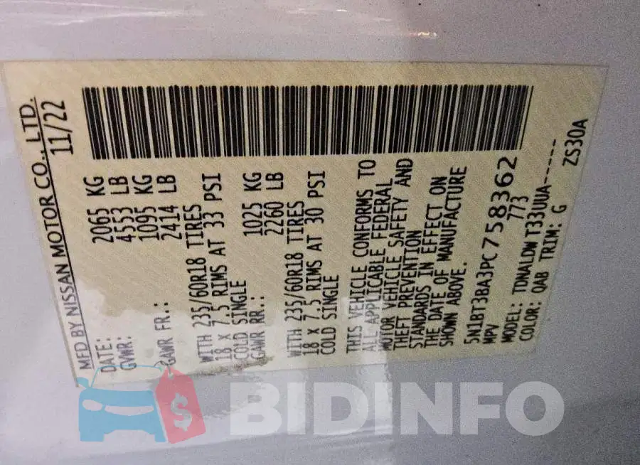5N1BT3BA3PC758362 Photo# 13