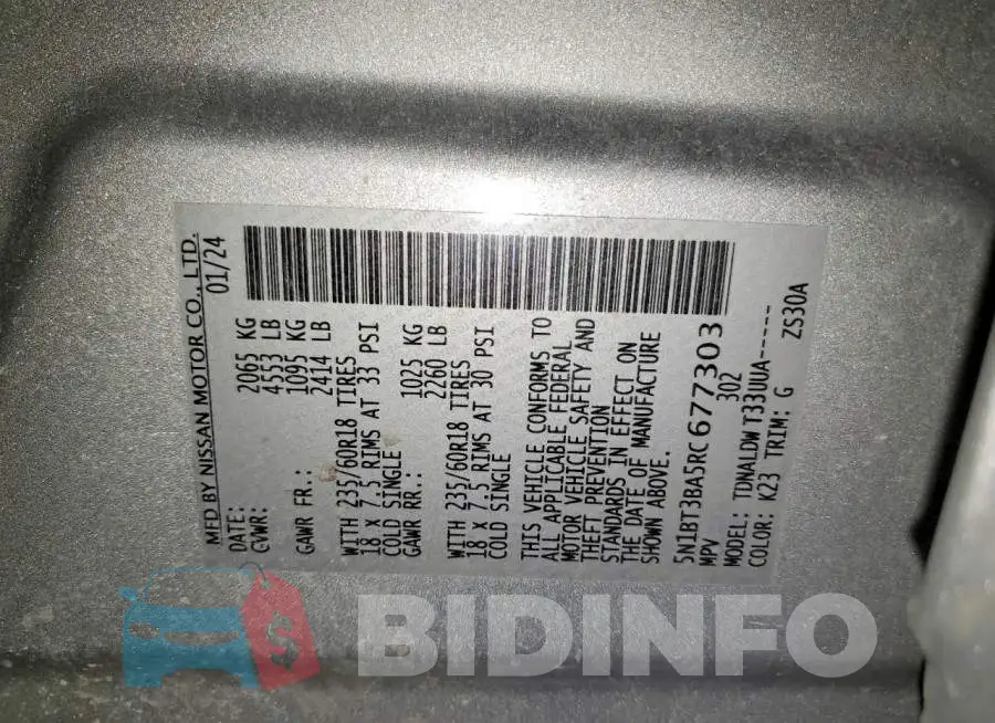 5N1BT3BA5RC677303 Photo# 13