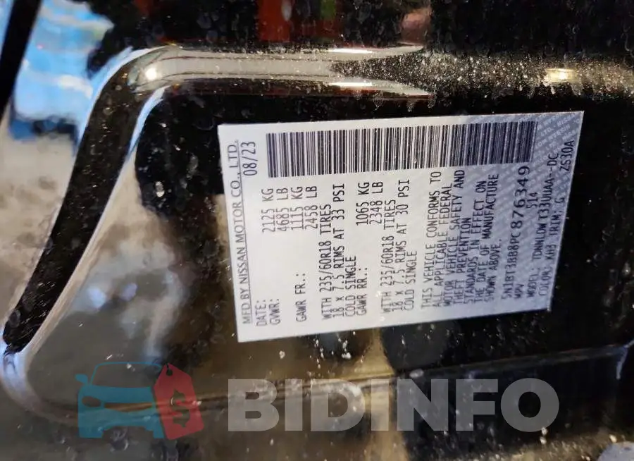 5N1BT3BB8PC876349 Photo# 13