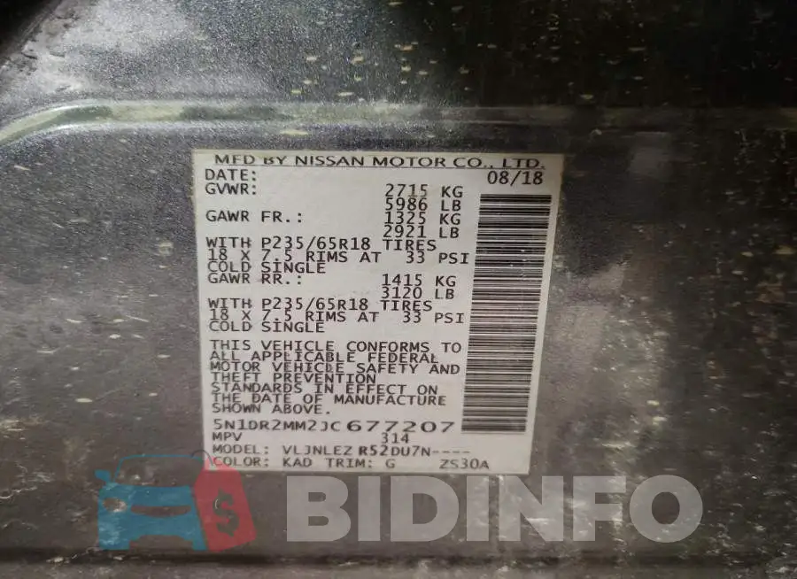 5N1DR2MM2JC677207 Photo# 13