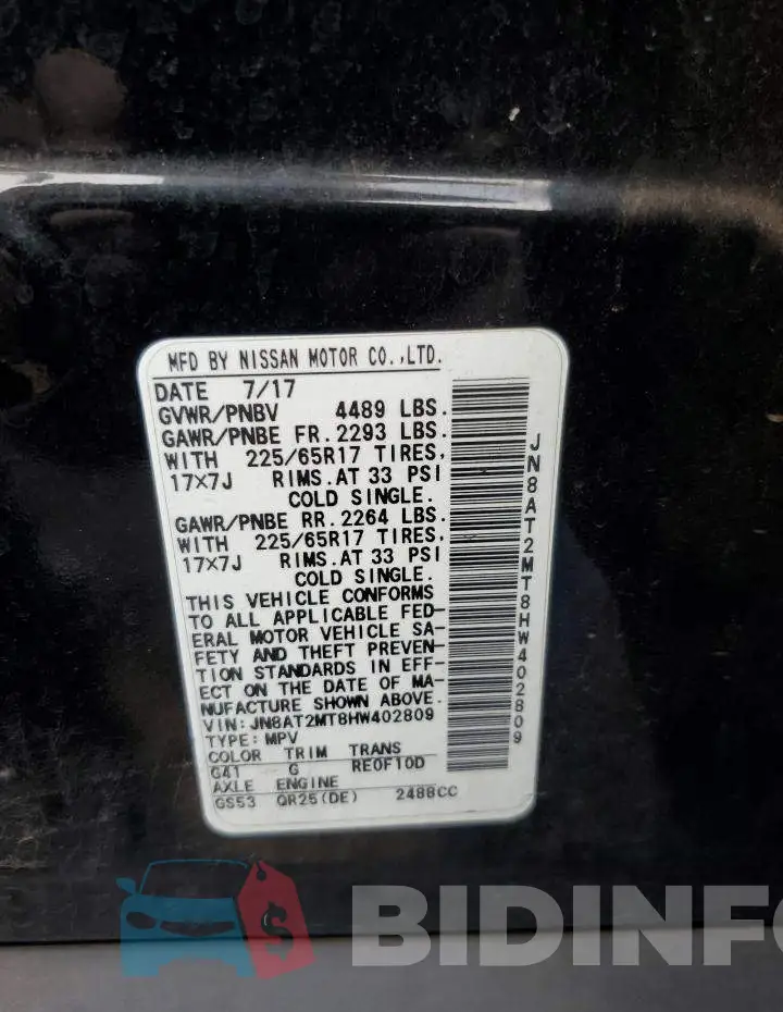 JN8AT2MT8HW402809 Photo# 13
