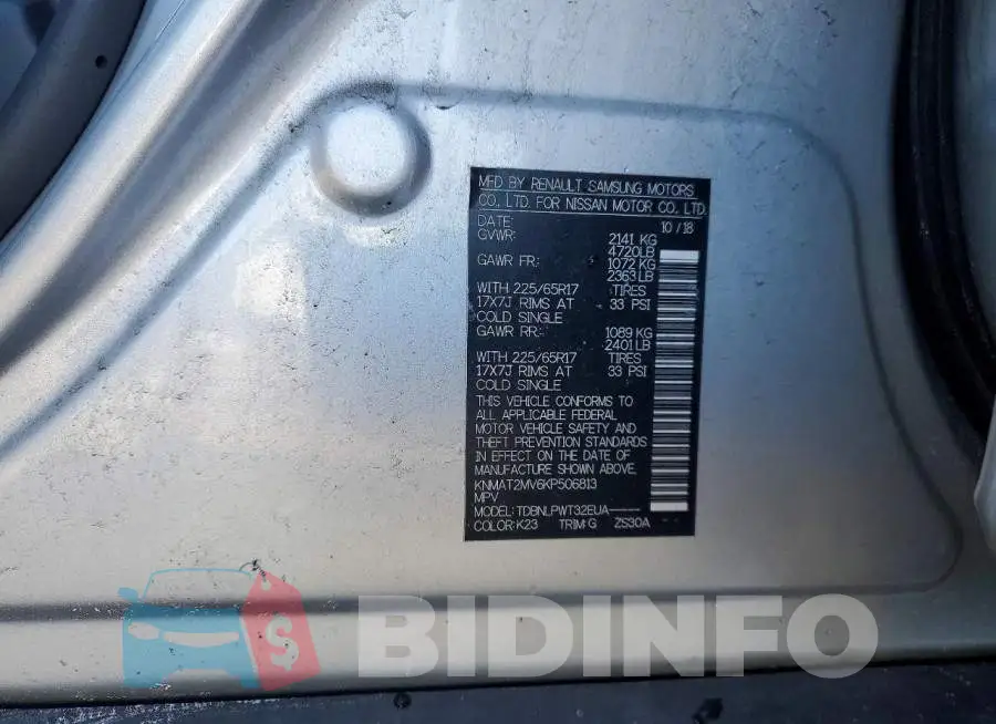 KNMAT2MV6KP506813 Photo# 13