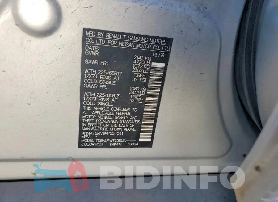 KNMAT2MV9KP534041 Photo# 13