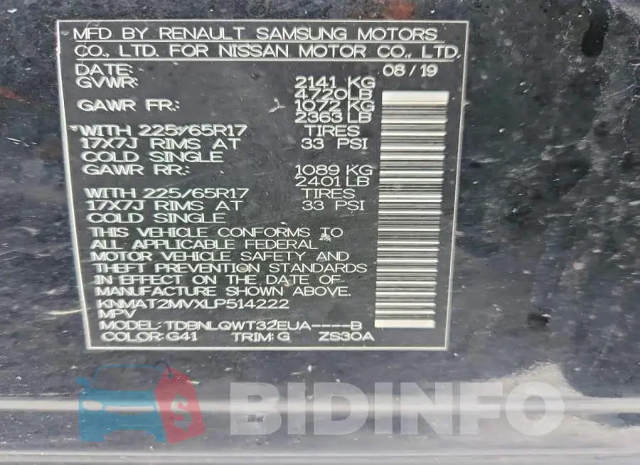 KNMAT2MVXLP514222 Photo# 14