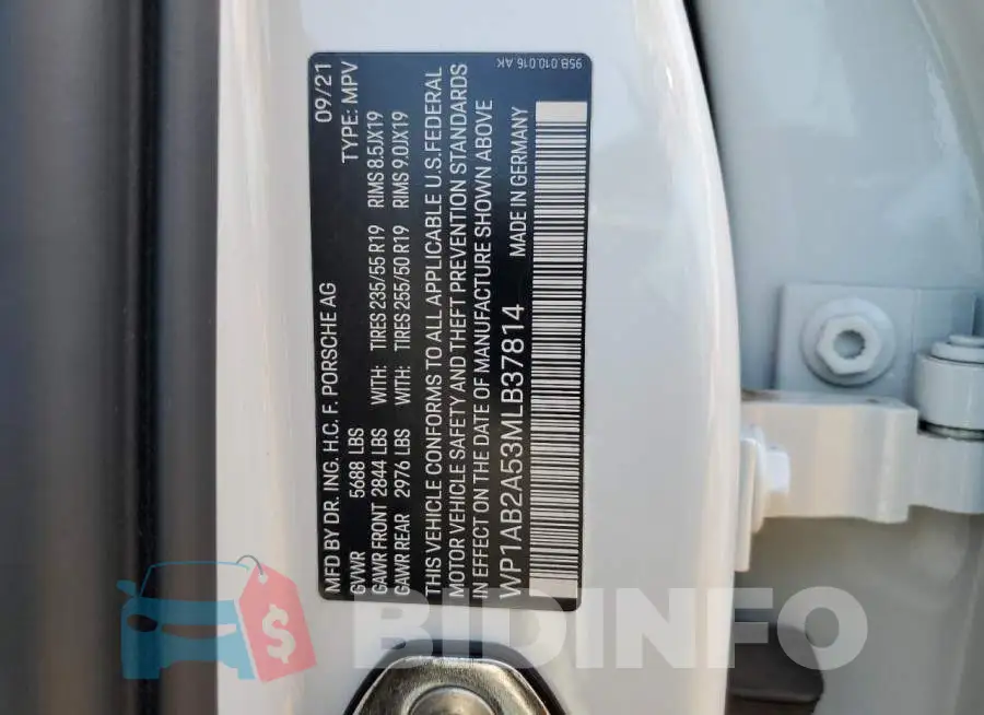 WP1AB2A53MLB37814 Photo# 13