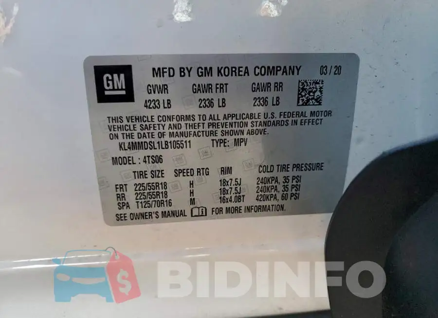 KL4MMDSL1LB105511 Photo# 13