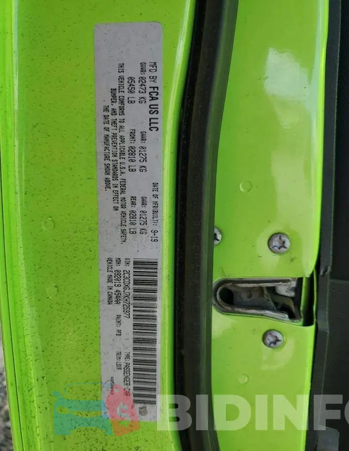 2C3CDXGJ7KH725977 Photo# 13