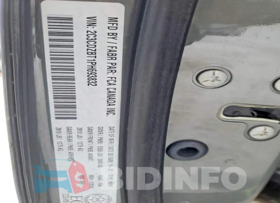 2C3CDZBT1PH693832 Photo# 12