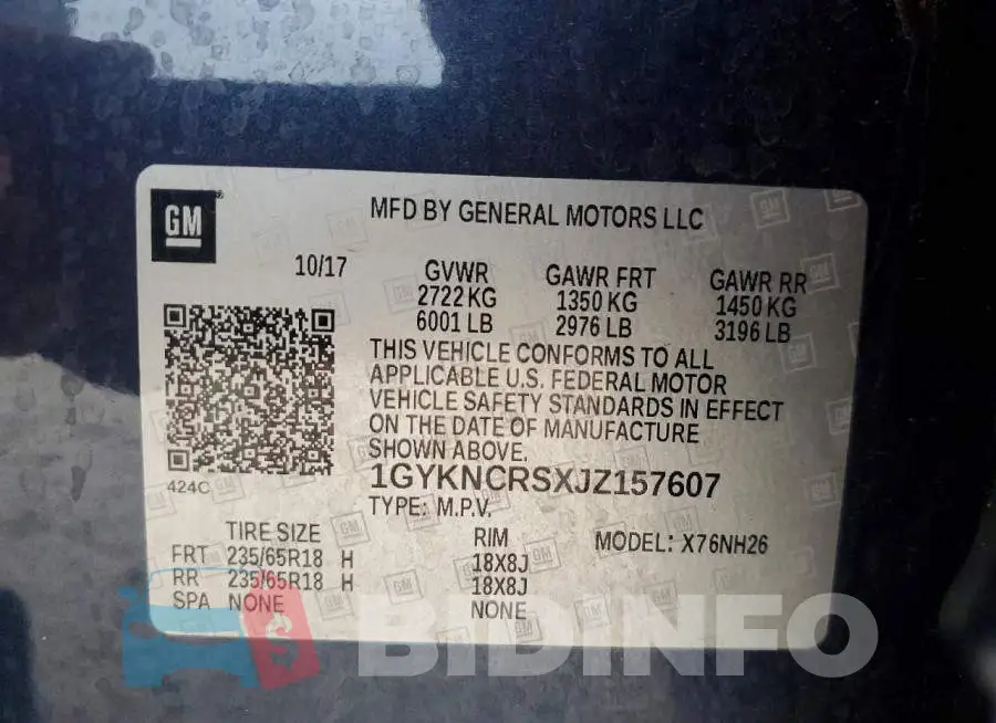 1GYKNCRSXJZ157607 Photo# 13