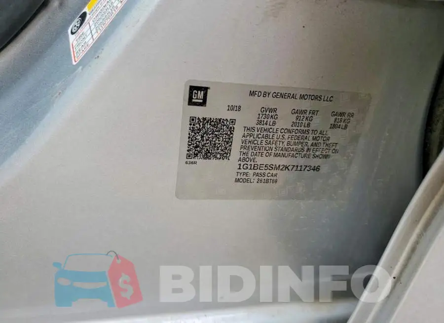 1G1BE5SM2K7117346 Photo# 12