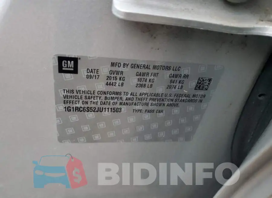 1G1RC6S52JU111503 Photo# 12