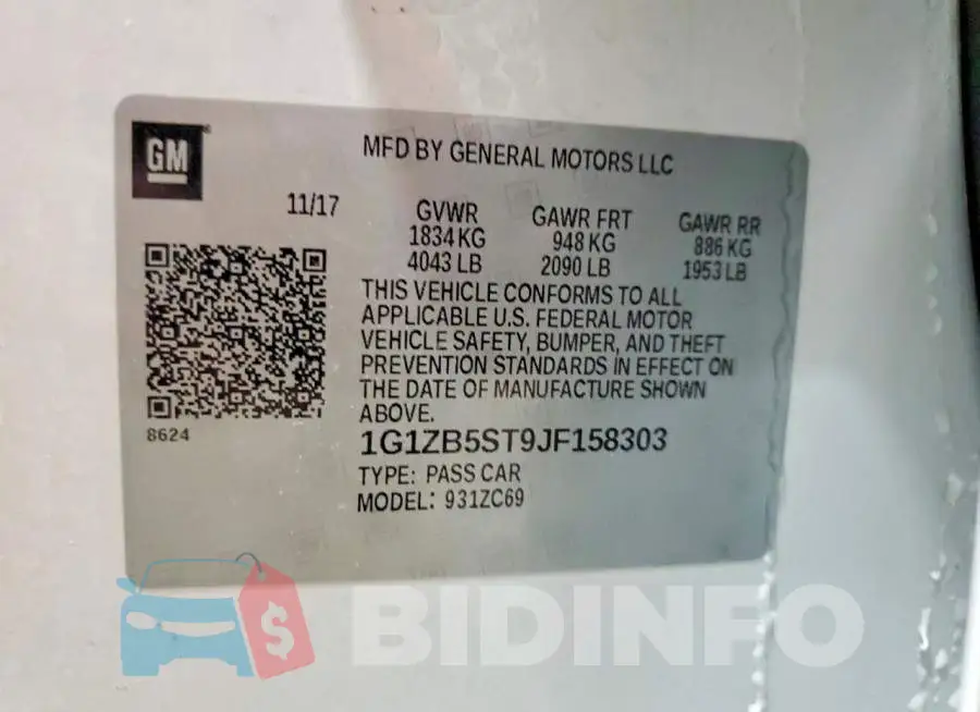 1G1ZB5ST9JF158303 Photo# 12