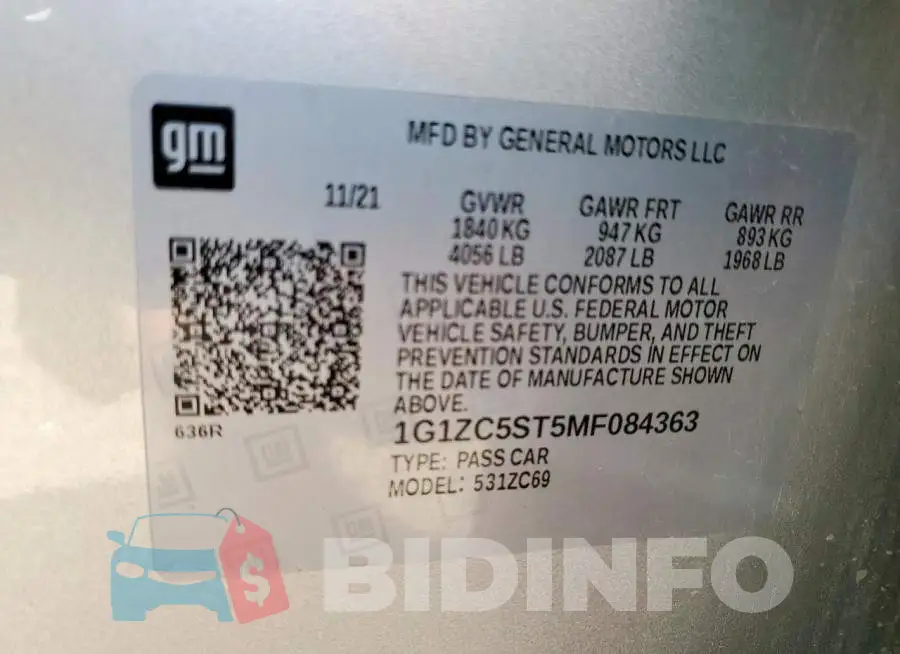 1G1ZC5ST5MF084363 Photo# 12