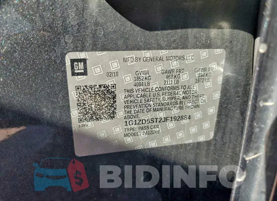 1G1ZD5ST2JF192884 Photo# 12