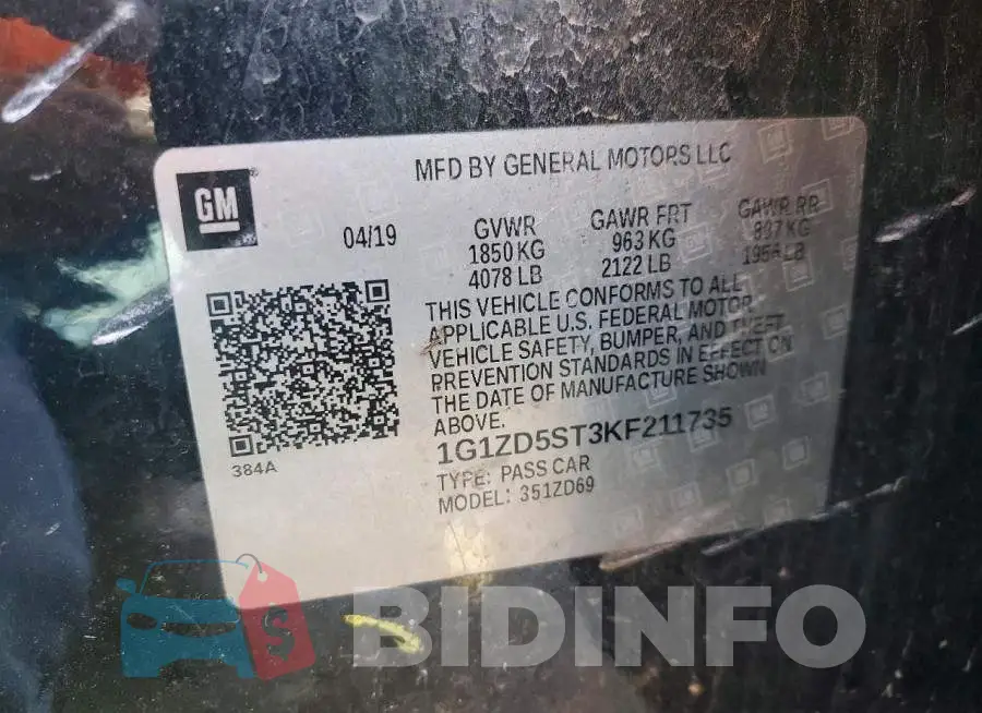 1G1ZD5ST3KF211735 Photo# 12