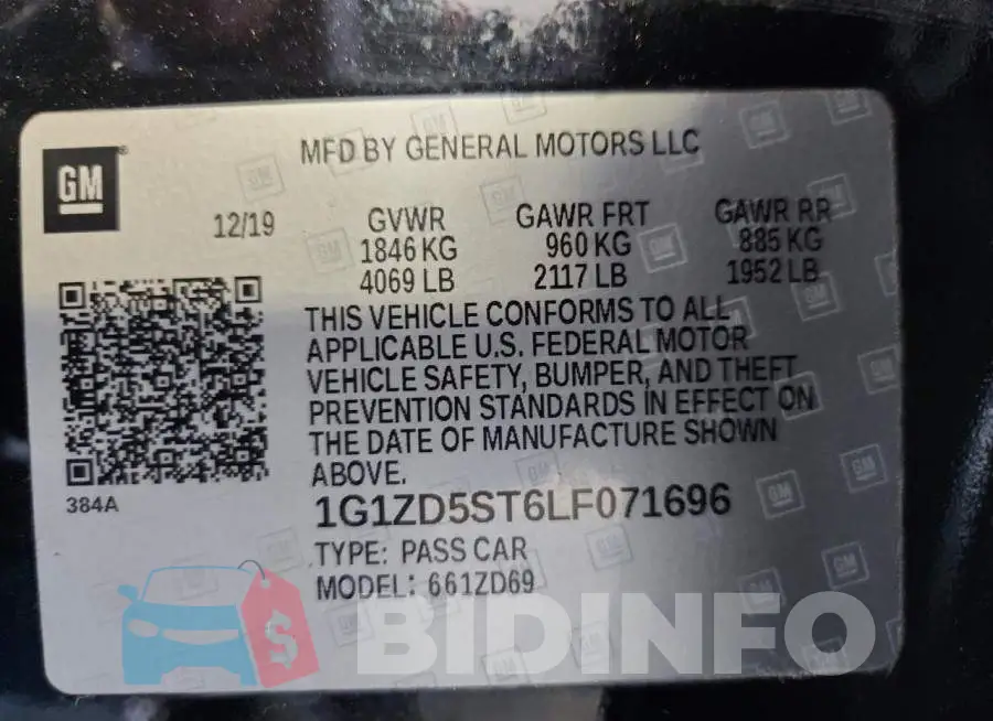 1G1ZD5ST6LF071696 Photo# 12