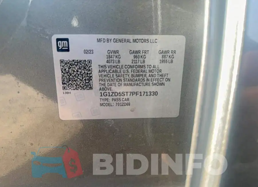 1G1ZD5ST7PF171330 Photo# 10