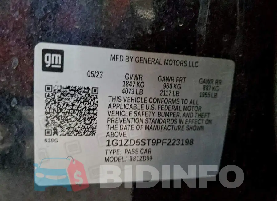 1G1ZD5ST9PF223198 Photo# 12
