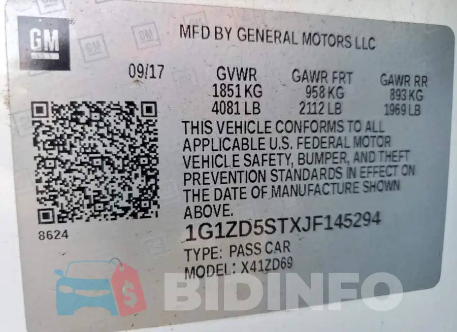1G1ZD5STXJF145294 Photo# 12
