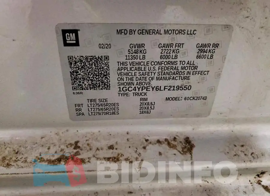 1GC4YPEY6LF219550 Photo# 12
