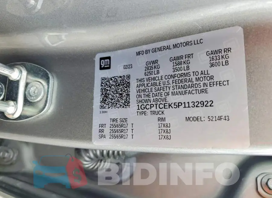 1GCPTCEK5P1132922 Photo# 12