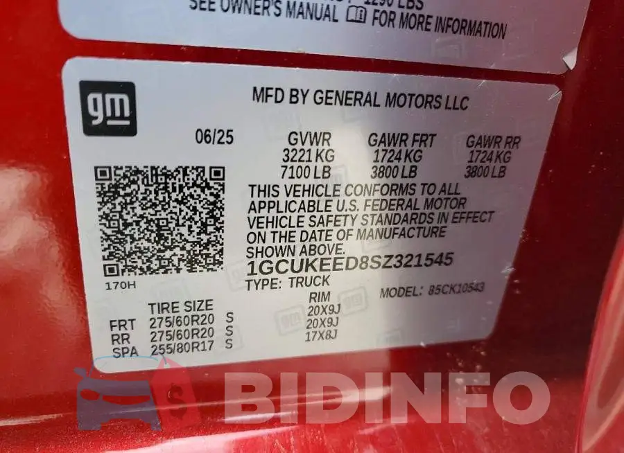 1GCUKEED8SZ321545 Photo# 13