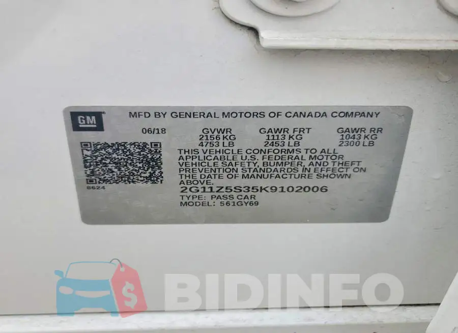 2G11Z5S35K9102006 Photo# 13