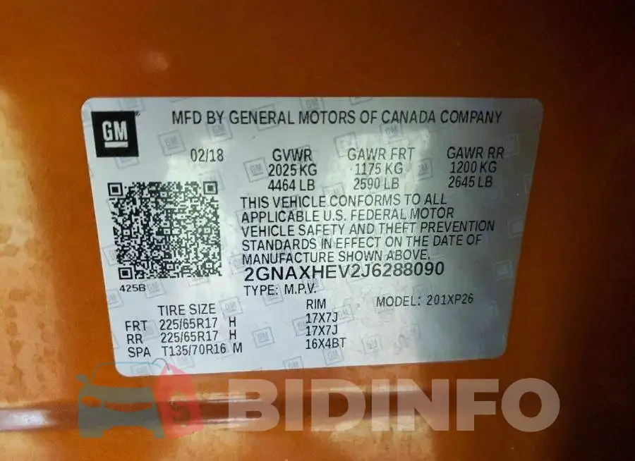 2GNAXHEV2J6288090 Photo# 13
