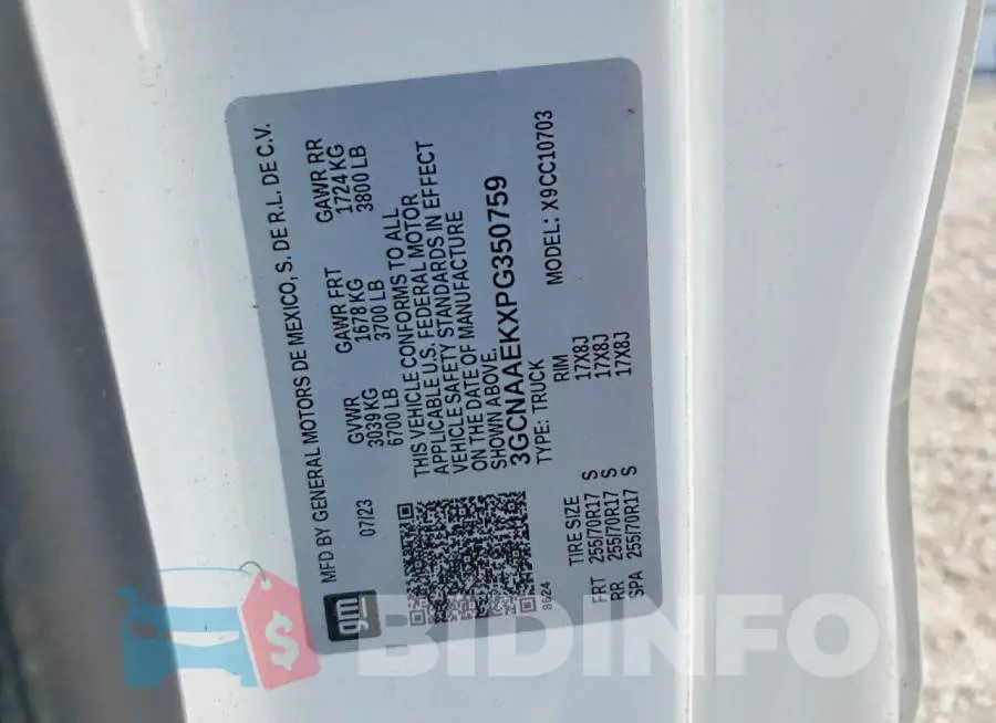 3GCNAAEKXPG350759 Photo# 12