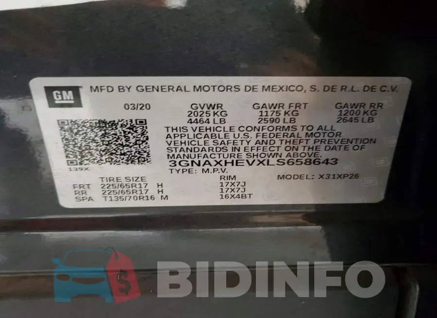 3GNAXHEVXLS658643 Photo# 13