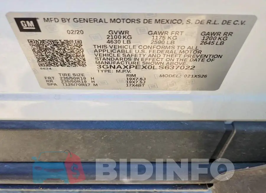 3GNAXPEX0LS637022 Photo# 14