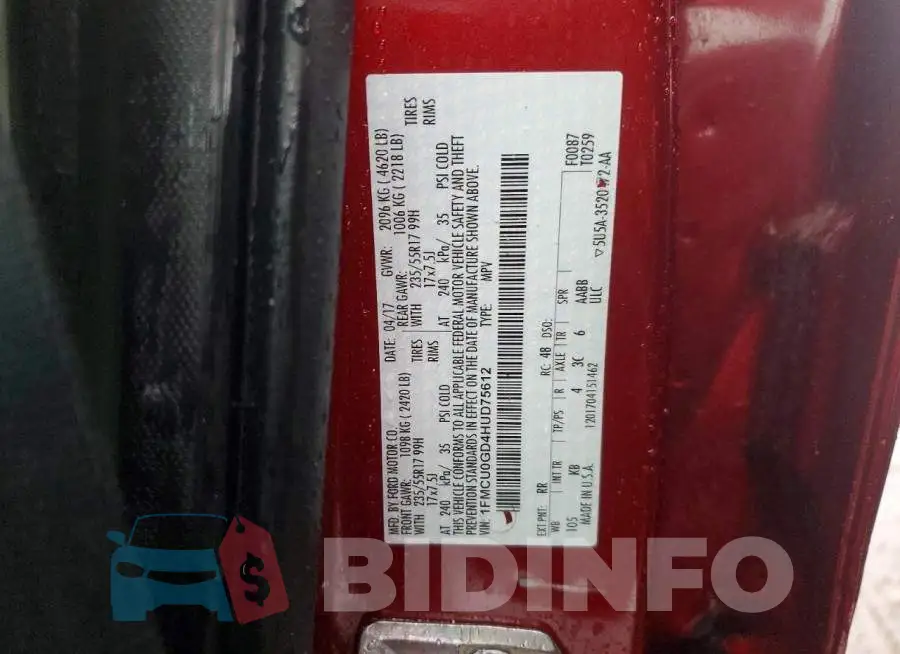 1FMCU0GD4HUD75612 Photo# 13