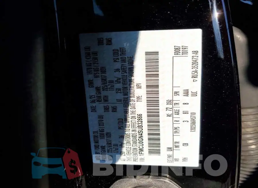 1FMCU0GN4SUB32866 Photo# 13