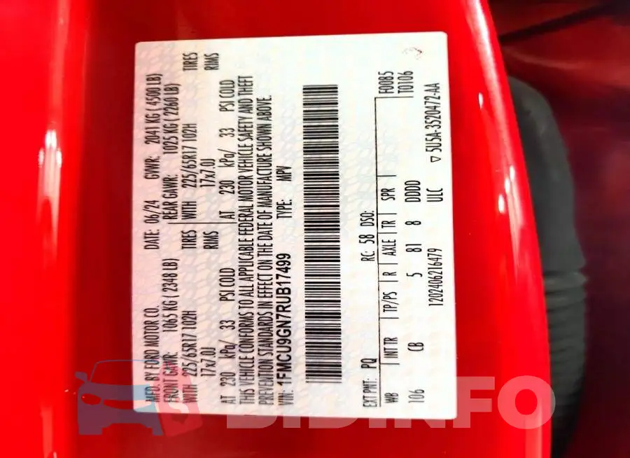 1FMCU9GN7RUB17499 Photo# 13
