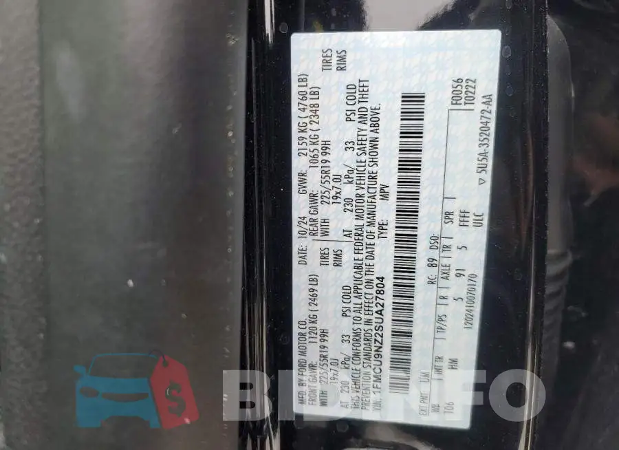 1FMCU9NZ2SUA27804 Photo# 13