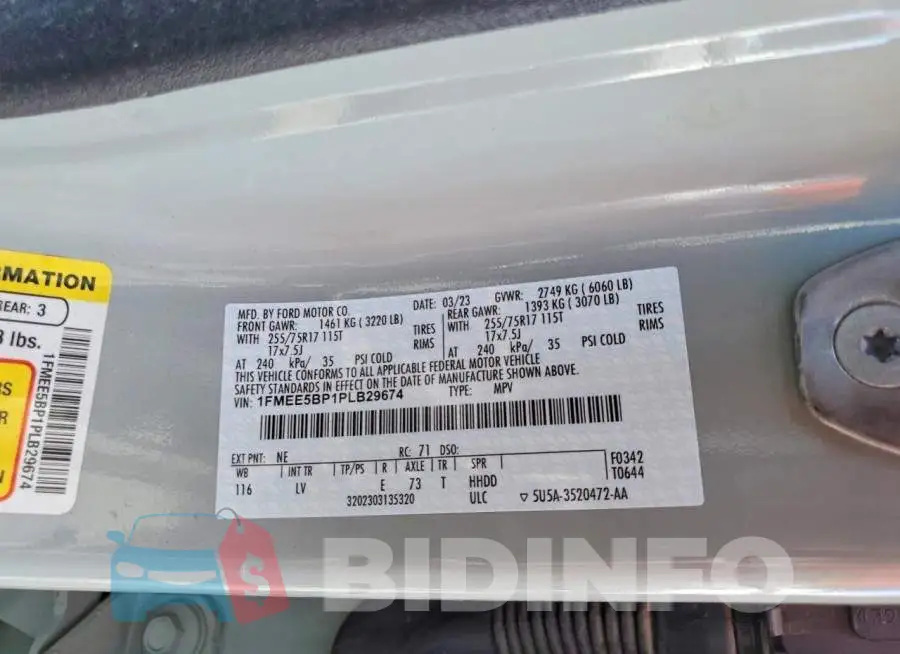 1FMEE5BP1PLB29674 Photo# 13