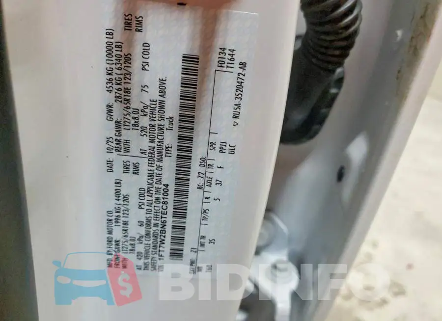 1FT7W2BN6TEC81004 Photo# 12