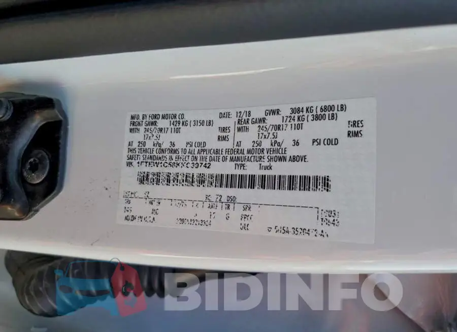 1FTEW1C58KKC39742 Photo# 12
