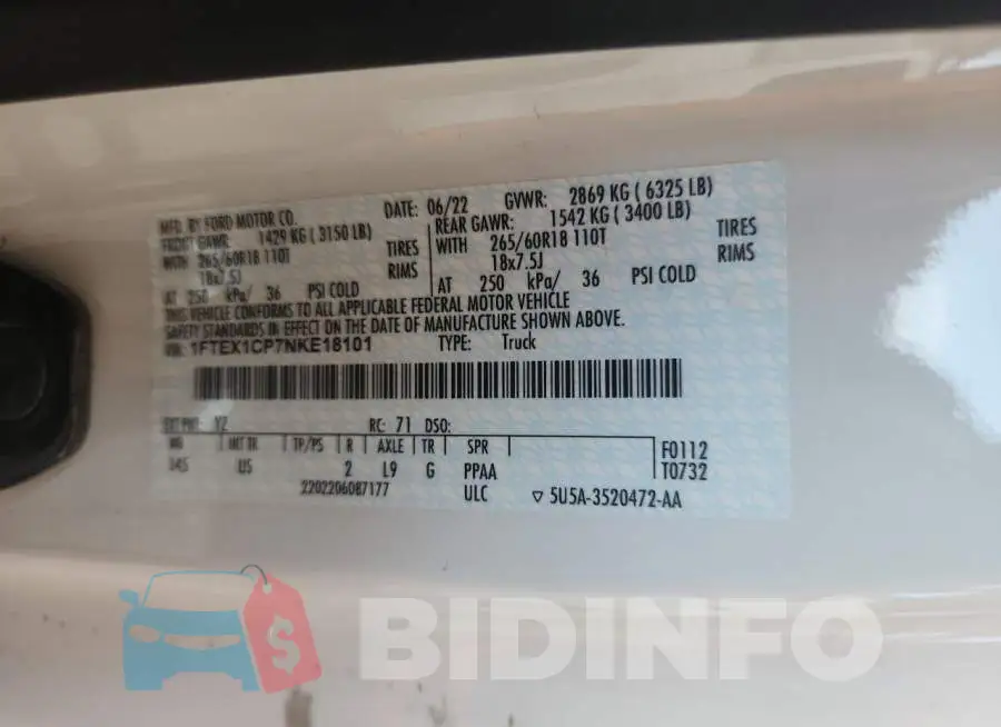 1FTEX1CP7NKE18101 Photo# 12